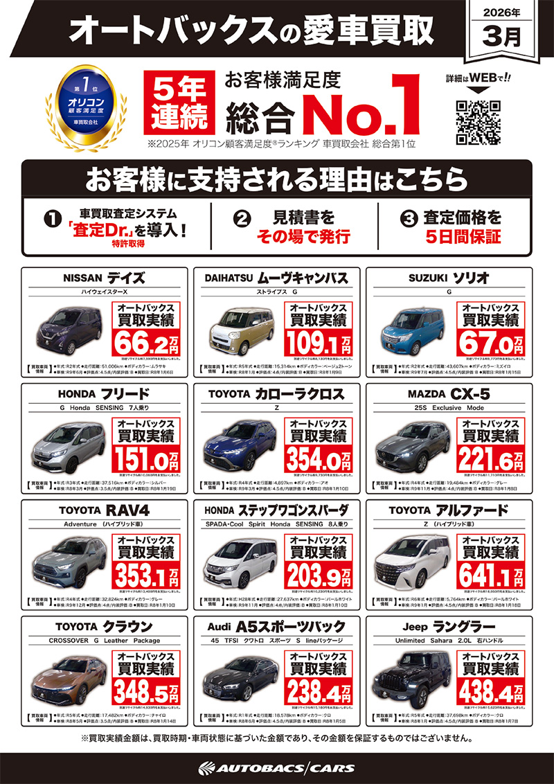 オートバックスの愛車買取